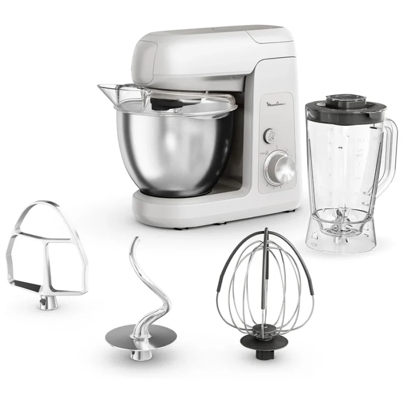 Petrin Robot Pâtissier 4,6L 1100W + Kit d'accessoires QA521B25 - MOULINEX