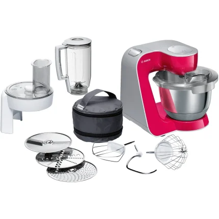 Robot Pâtissier MUM 5 1000W Rouge et Argent - BOSCH