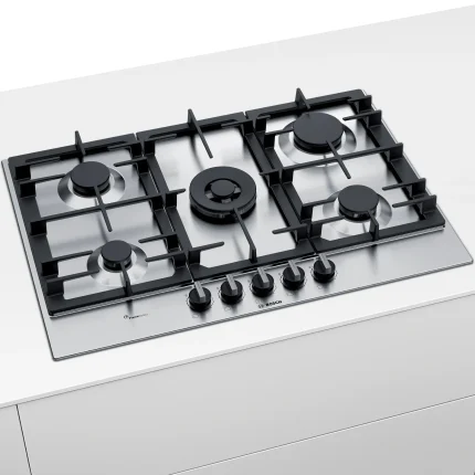 Plaque de Cuisson à Gaz 75 cm 5 Feux Acier inox - BOSCH