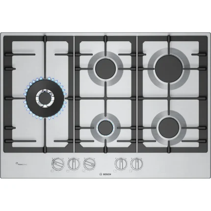 Plaque de Cuisson à Gaz 75 cm 5 Feux Acier inox - BOSCH