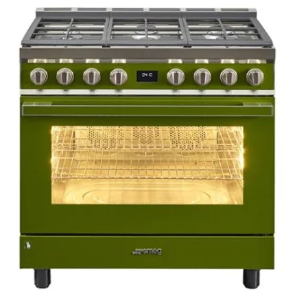 Cuisinière à Gaz 90 cm 6 Feux VERT CPF9GPOG - SMEG