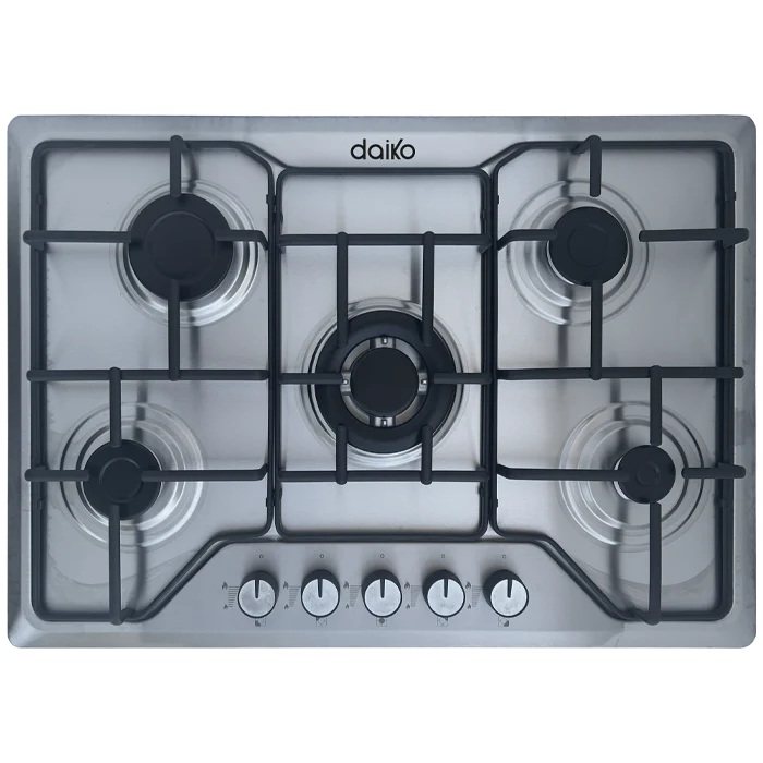 Plaque de Cuisson à Gaz 5 Feux Acier inox 75 cm - DAIKO Plaque de Cuisson à Gaz 5 Feux Acier inox 75 cm - DAIKO