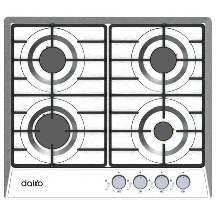 Plaque de Cuisson à Gaz 60 cm 4 Feux Acier inox - DAIKO