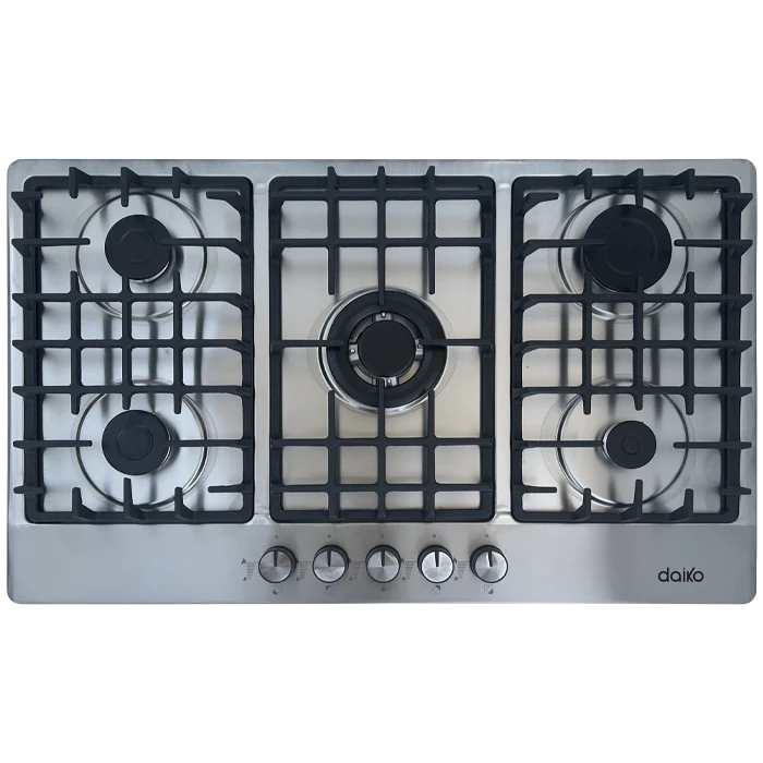 Plaque de Cuisson à Gaz 90 cm 5 Feux inox - DAIKO Plaque de Cuisson à Gaz 90 cm 5 Feux inox - DAIKO