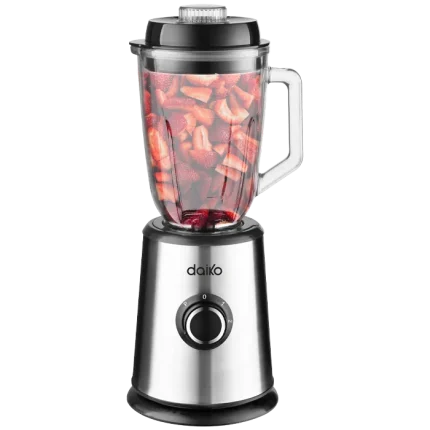 Blender 2 en 1 en acier inoxydable bol verre 1,5L 600W - DAIKO