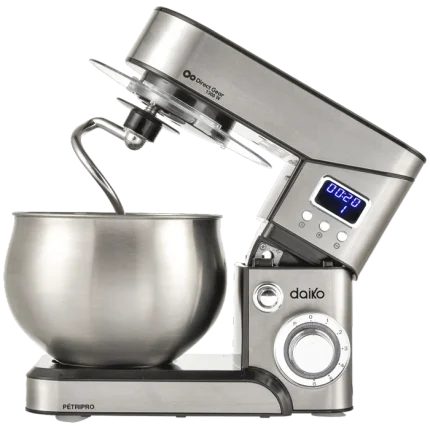 Pétrin Digital Robot Pâtisserie Acier inoxydable 6L 1300W - DAIKO