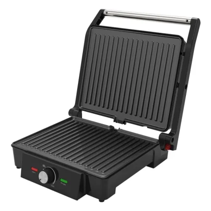 Grill Panini en acier inoxydable 180°revêtement Téflon - DAIKO